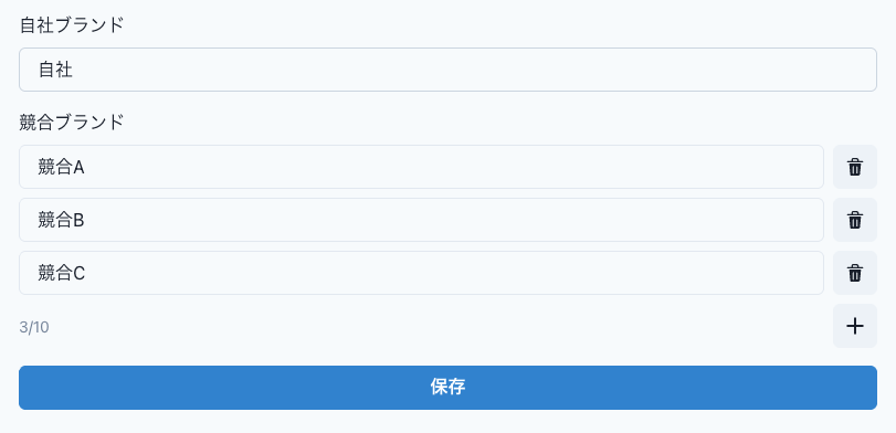 ブランド設定の例